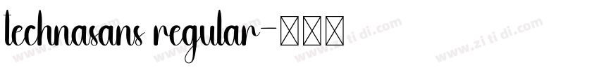 technasans regular字体转换